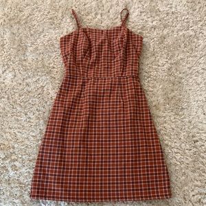 Aeropostale XS tan and black plaid dress